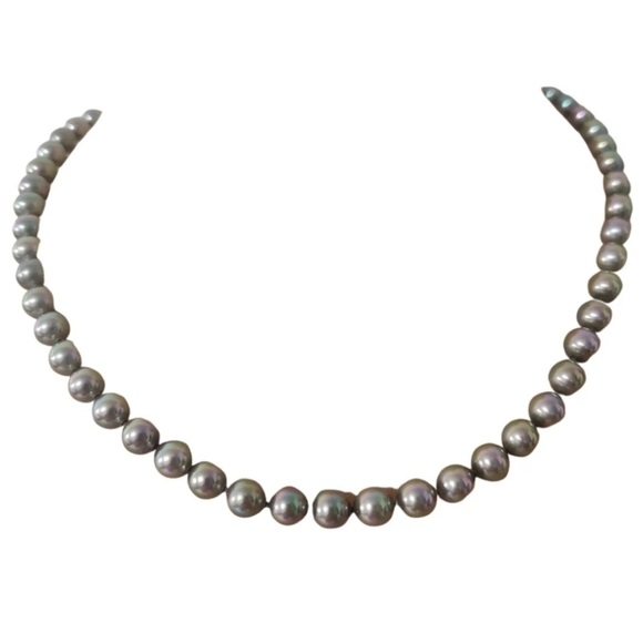 Genuine Majorica Tahitian Pearls Necklace w/Sterling Silver Clasp - Picture 14 of 16